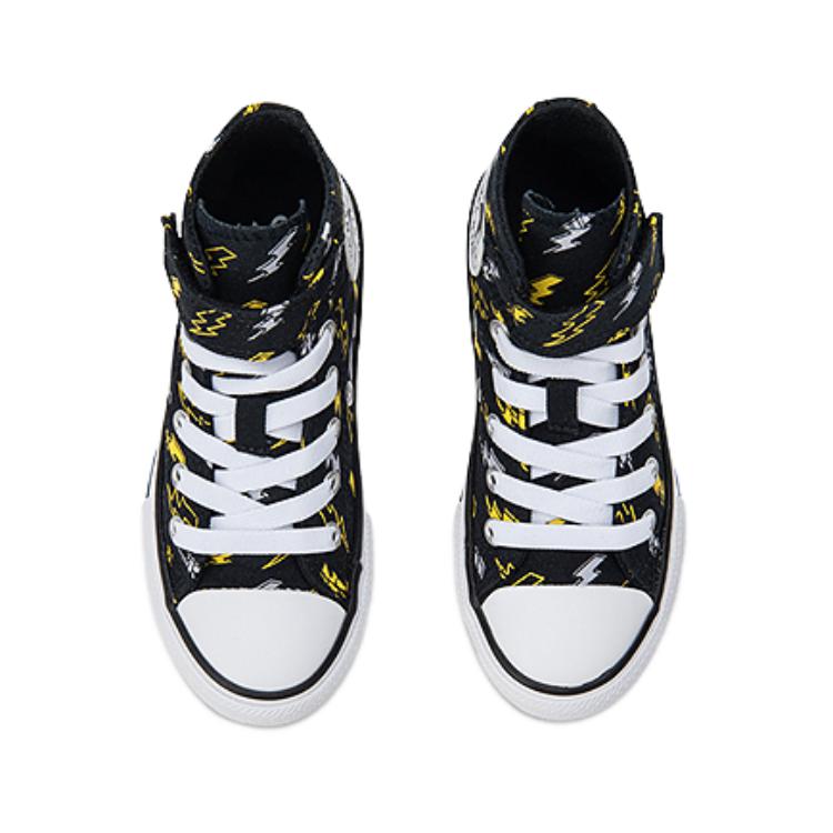 Converse Chuck Taylor All Star EasyOn High PS Electric Bolt Dětské tenisky Černá Zlatavě hnědá Město duchů A08373C