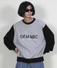 Deumakeu Color Block Logo Graphic Sweatshirt Gray