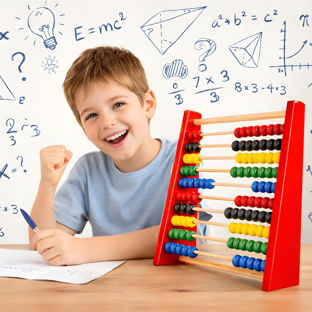 Drewniane Liczydło Eko Drewno Tradycyjne Edukacyjne Szkolne Nauka Liczenia