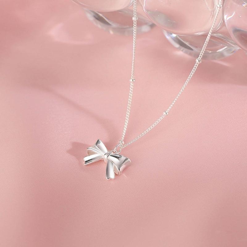 Blingbling Crystal Diamante Bowknot Necklace Clavicle Chain Gifts for Girls Present Sexy Diamante Clavicle Chain