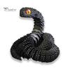 Lifelike Snake Sculpture 3D Printed Figurine Movable Joints Figure Articulated Animal Decor Model Toy Home Office Bookshelf Desktop Decoration