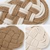 WTEMPO 1PC Handmade Heat Insulation Pad Mat Thread Jute Cross-woven Coaster Round Bohemian Style Placemat