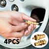 Tire 4 Pack Brass Tire Deflators Quickly Deflate Tyres from 6 To 30 PSI Suitable for American Standard Valve Stems