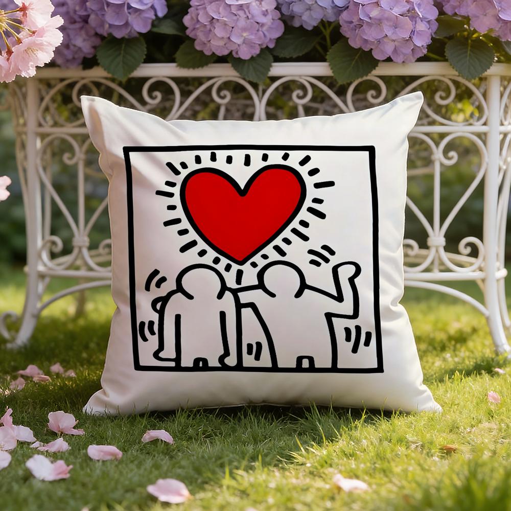 Modern Pop Art Street Graffiti Cushion Cover Home & Car Dual-Scene Pillow Cover: Reversible for Premium Comfort