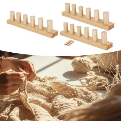 Klobige Deckenwebstuhl Damen Tragbarer Webstuhl Holzwebrahmen für Handhäkel-Hobbyisten Erwachsene DIY-Liebhaber Anfängerfreundlich