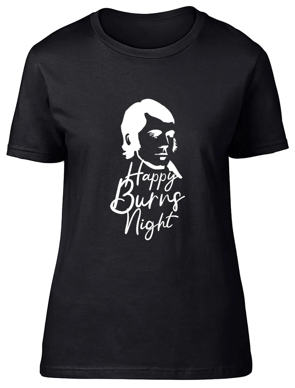 Happy Burns Night Fitted Womens Ladies T Shirt XXL