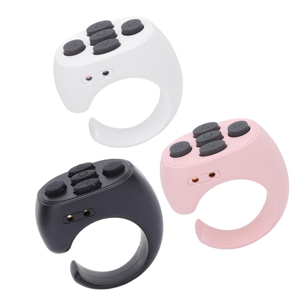 Remote Control Scrolling Ring Wireless Page Turner Remote Control Camera Shutter with Charging Case