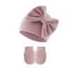 Infant Girl Hat Gloves Kit Cotton Newborn Beanie Ideal for Girls Accessories Infant Cap Baby Toddler Infant Turban Kids Props