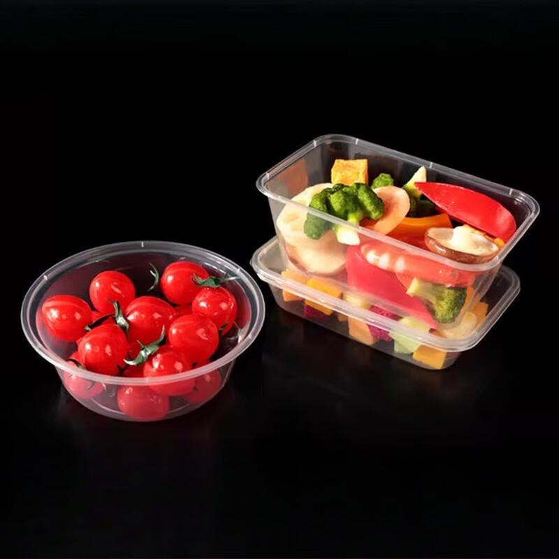 Disposable Round Plastic Food Container Set