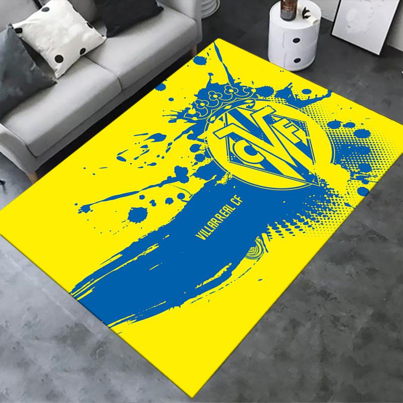 Villarreal CF Carpet Rug for Living Room Bedroom Home Sofa Decoration,Kids play Non-slip Floor Mat