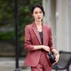 Zihong 2024 Autumn Pink Chic High-End Fashion Suit for OL Commute
