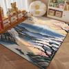 Mount Fuji Sakura Japanese Lake Scene Print Rug Carpets for Bedroom Living Room Sofa Mat Creative Door Mat Cloakroom Home Decor