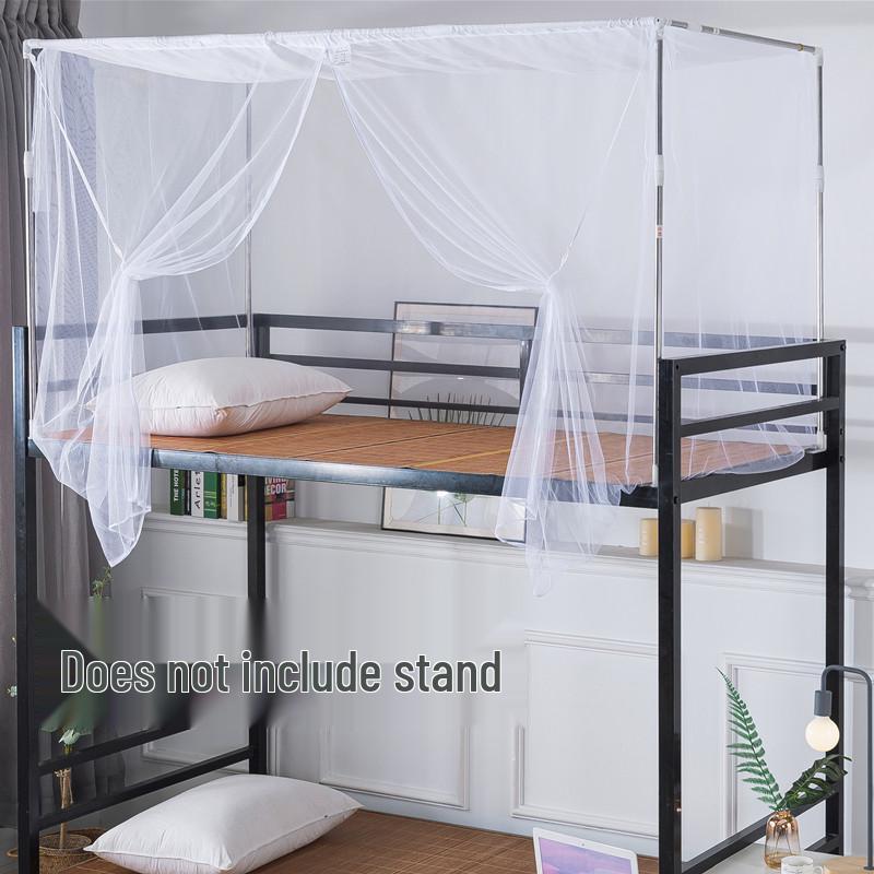 2026 New Zipper-Style Mosquito Net for Student Bunk or Single Bed, 90cm, Dustproof & Thickened