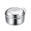 Ruhan 304 Stainless Steel Round 2-Layer Lunch Box