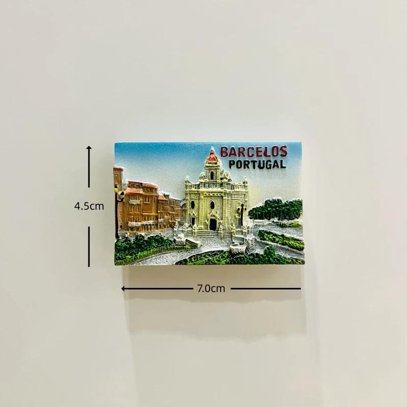 Lisbon Portugal Resin Fridge Magnet Stickers Travel Souvenir Gift Landscape Refrigerator Magnet Home Kitchen Decor