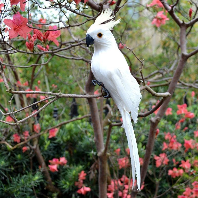 6 Colors 25cm Simulation Parrots Birds Artificial Parrots Home Garden Yard Decoration