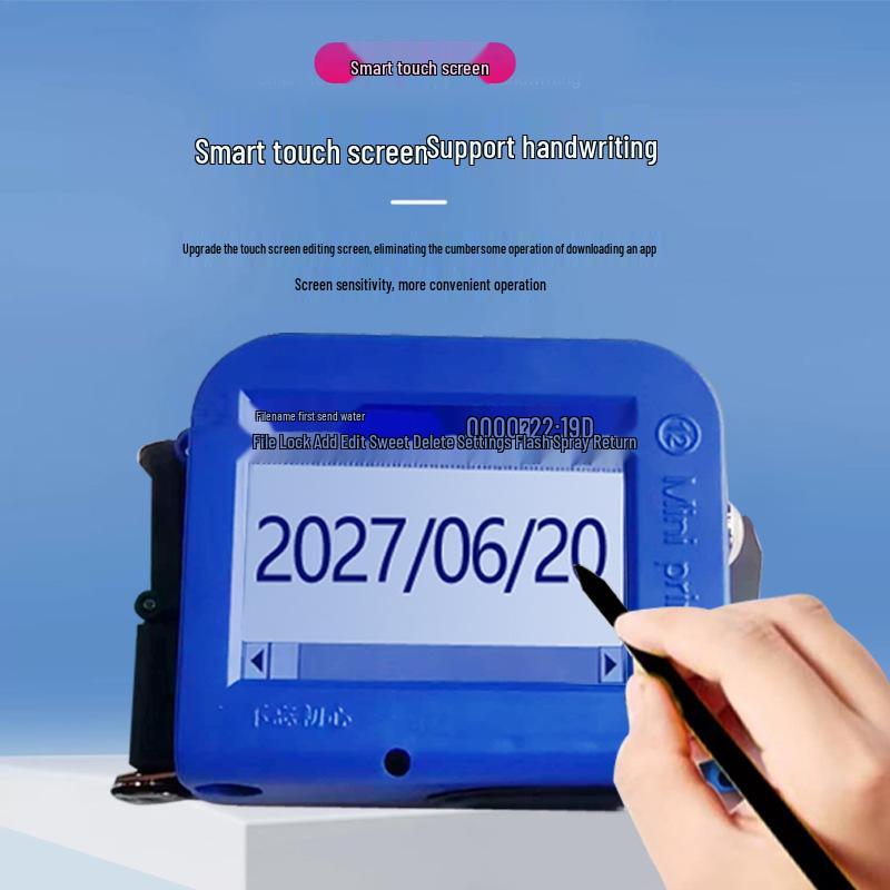 Handheld Portable Inkjet Printer with Handle for Date, Batch, Serial Number, and Barcode Coding