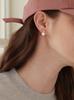 Oar [Silver 925] Baroque Pearl Earrings [Select 1 Of 2 Colors]