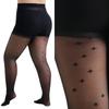 Women'S Plus Size 4Xl 20 Denier Black Tights With A Star Pattern Back Star Pattern Pantyhose Sheer Tights Control Top Stockings