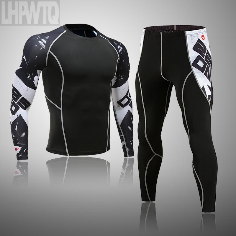 Ski Thermal Underwear For Men Male Thermo Clothes Compression Set Thermal Tights Winter Leggings Basketball Suit Quick Dry S