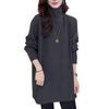 Plus Size Women's High Neck Thermal Fleece Long Sleeve Slimming Top for Autumn/Winter