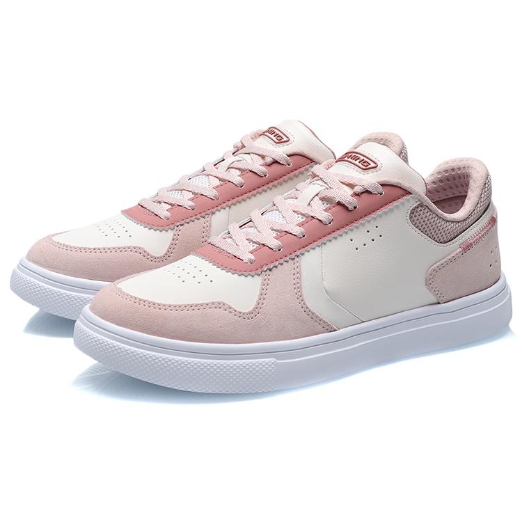 Li Ning Slip Resistant Abrasion Resistant Low top Skateboard Shoes Women's Pink Apricot AGCR194-3