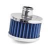2pcs Blue Universal 23mm Car Push In High Flow Vent Valve Cover Breather Filter