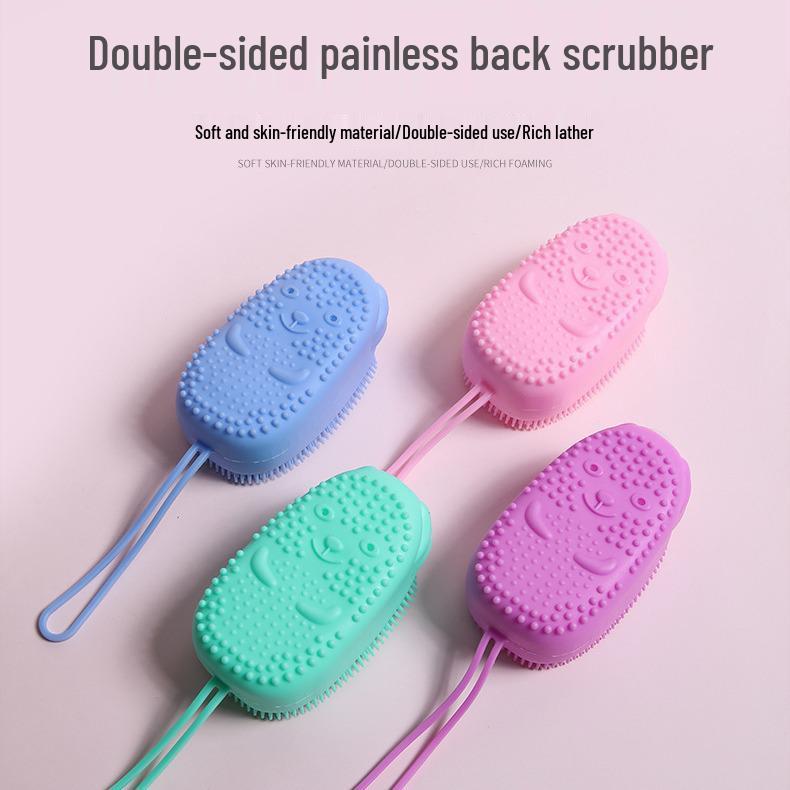 Dual-Sided Silicone Bubble Bath Brush & Back Scrubber