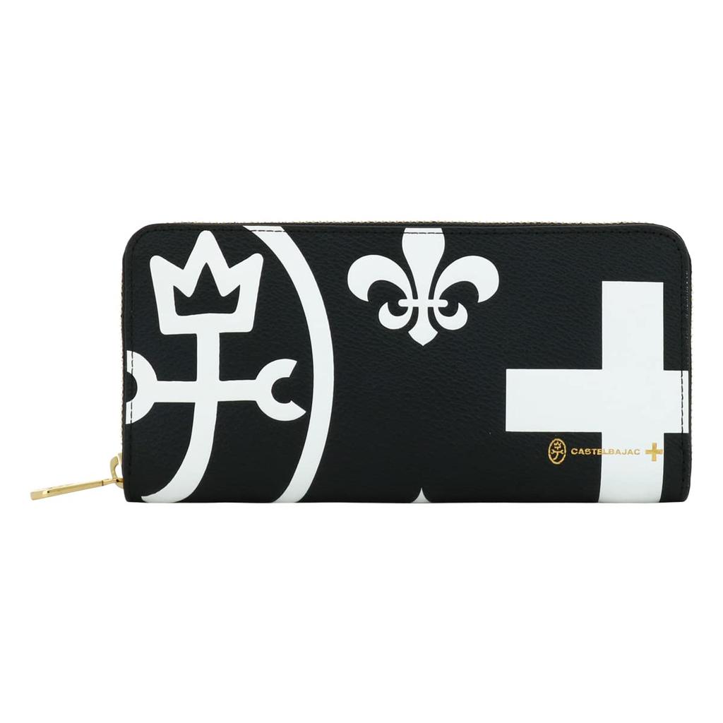 [Castelbajac] Unisex Long Wallet (Nezel) 081602 (Black (BLK))