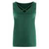 New Plus Size Women's Combed Cotton V Neck Sleeveless T-shirt, Loose Casual Pullover Top for Women European American Style