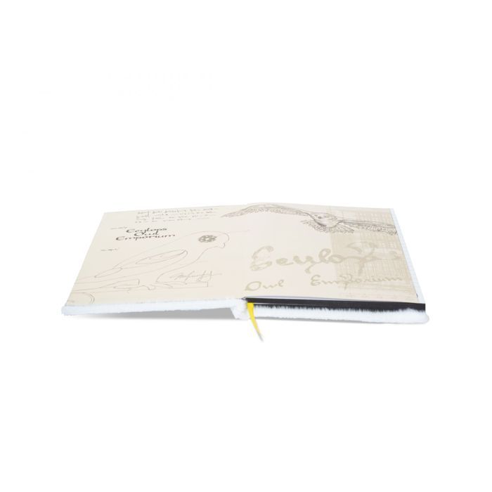 Carnet a5 - harry potter - hedwig fluffy premium - couverture blanche - papier de qualité - réglure unie