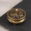 Vintage Lotus Incense Burner Metal Buddhism Buddha Holder Hollow Out Copper Three Legged Sandalwood Censer Home Decoration