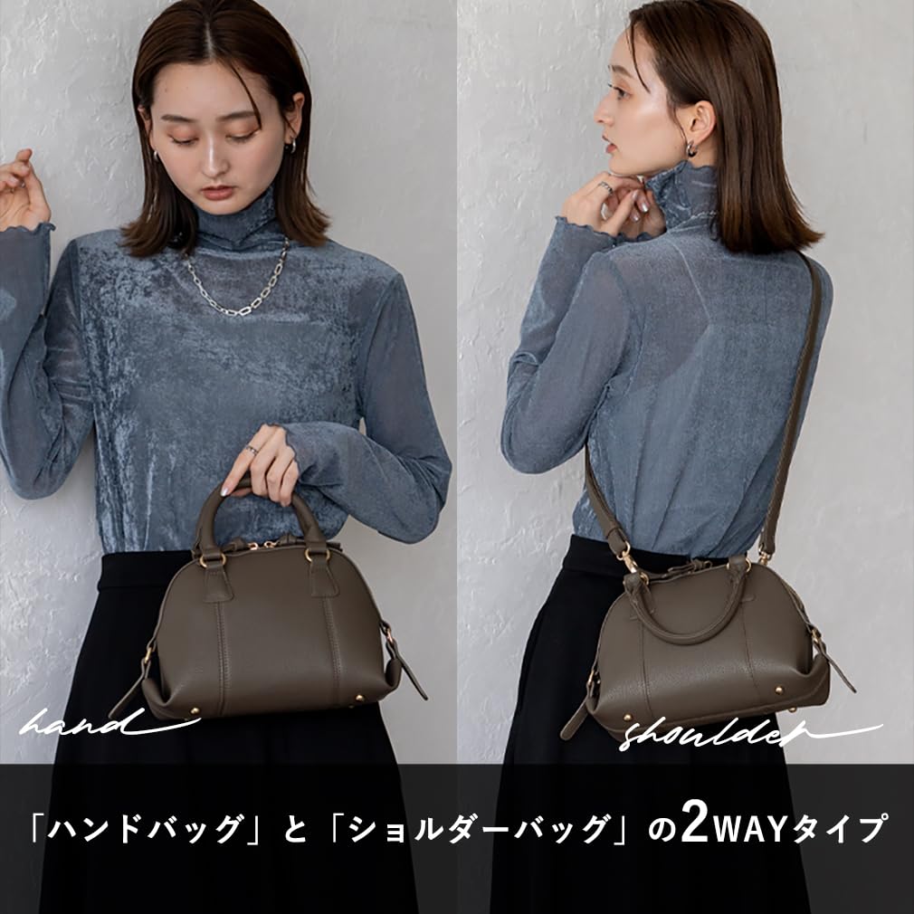 VITAFELICE Women's Zip-Around 2-Way Mini Bag inb-10160p (Light Gray)