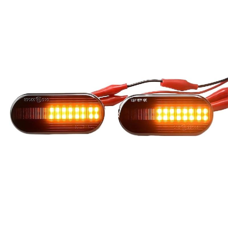2Pcs Dynamic Flowing LED Side Marker Turn Signal Light for Vw Transporter T5 Polo Golf 3 4 Passat B5 Sharan Lupo Bora Multivan