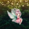 Flower Joyful Acrylic Fairy Car Charm Decorative Pendant For Bright And Cheerful Interiors