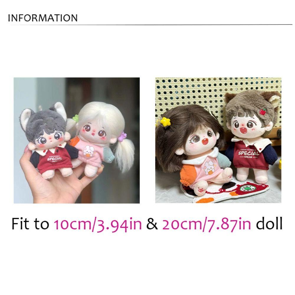 Lovely Cotton Doll Hoodie Plush Stuffed 20CM Doll Plush Toys Clothing Doll Accessories