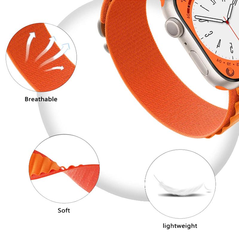 Alpine Loop Nylon Band for Apple Watch Strap 49mm 45mm 41mm 44mm 40mm 42mm 38mm Metal G-Hook Bracelet IWatch Ultra 34 5 SE 6 7 8 Strap