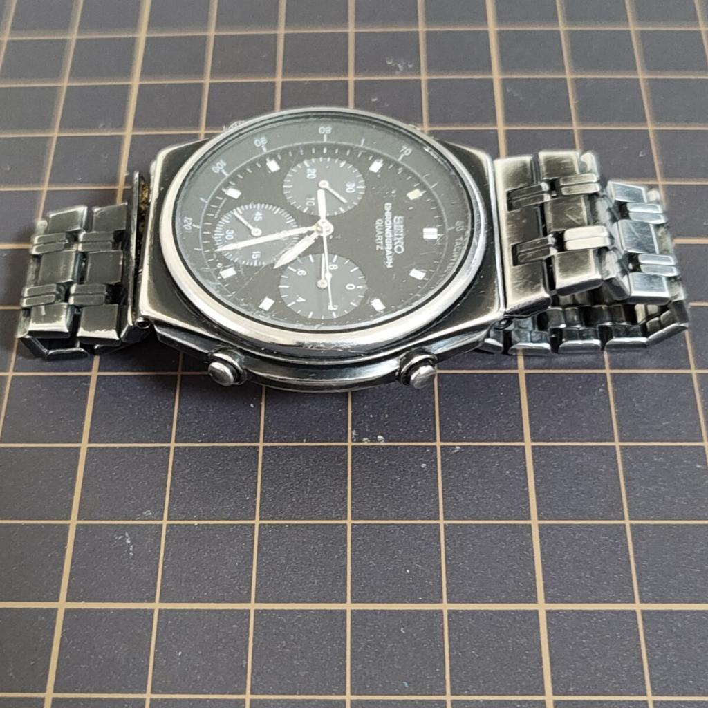 SEIKO SPEEDMASTER Speedmaster Black Dial Chronograph Watch [Working Condition] 7A28-7110 Men's (Management Code K26Z)