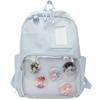 Zaino di Grande Capacità Versatile per il Campus Borsa Trasparente per Dolori Zaino Casual Multi-strato da Viaggio Stile College Borsa da Scuola