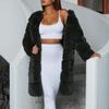 Doamnelor Iarna Elegant Blana Captusita Manton Lung Petrecere Blana Rochie Seara Sal S-6XL