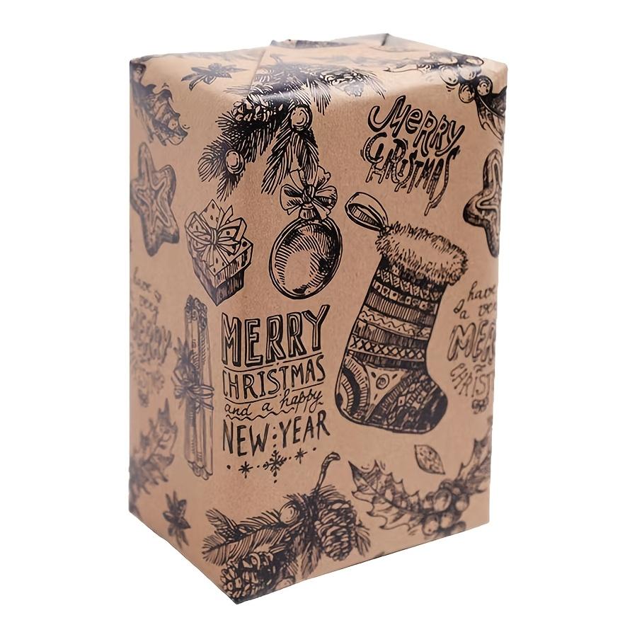 1 Roll Extra Long Giant Christmas Wrapping Paper -Pine Tree Pattern,Tear-Resistant Thick Durable Kraft-like Paper Decorations