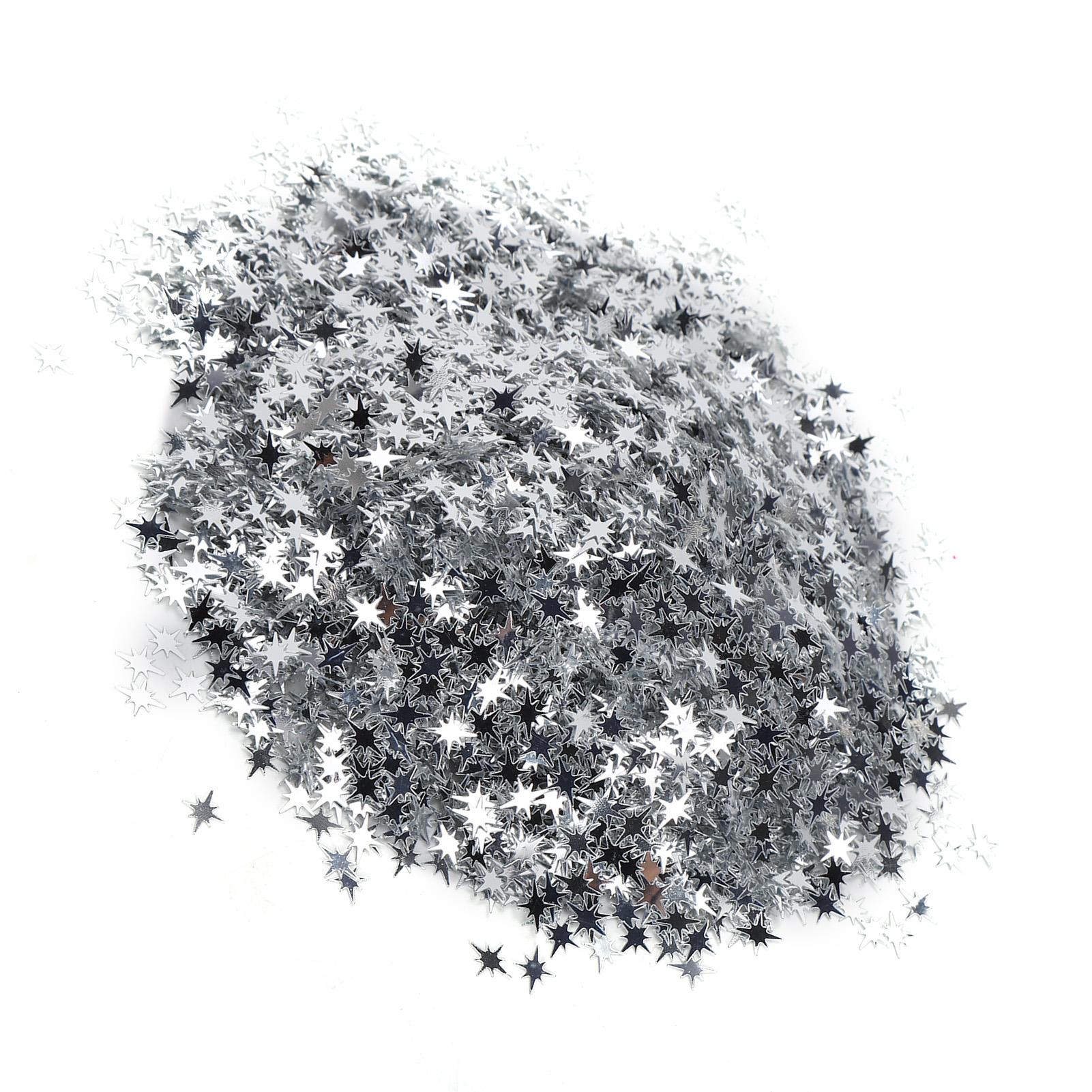 

1 Pack Star Sequins 8‑Pointed Glitter Decorative Crumbs PVC Material Adornment Fitting