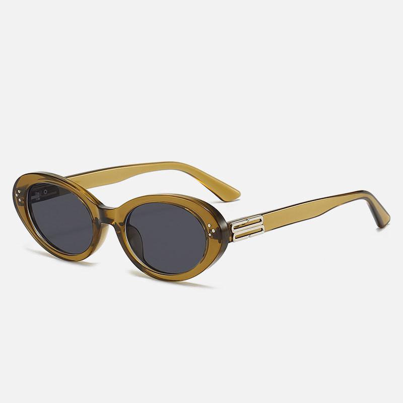 Retro Oval Stylish Small Frame Gm Sunglasses Women Y2k Street Snap Sunscreen Myopia Glasses Men Chic StyleF
