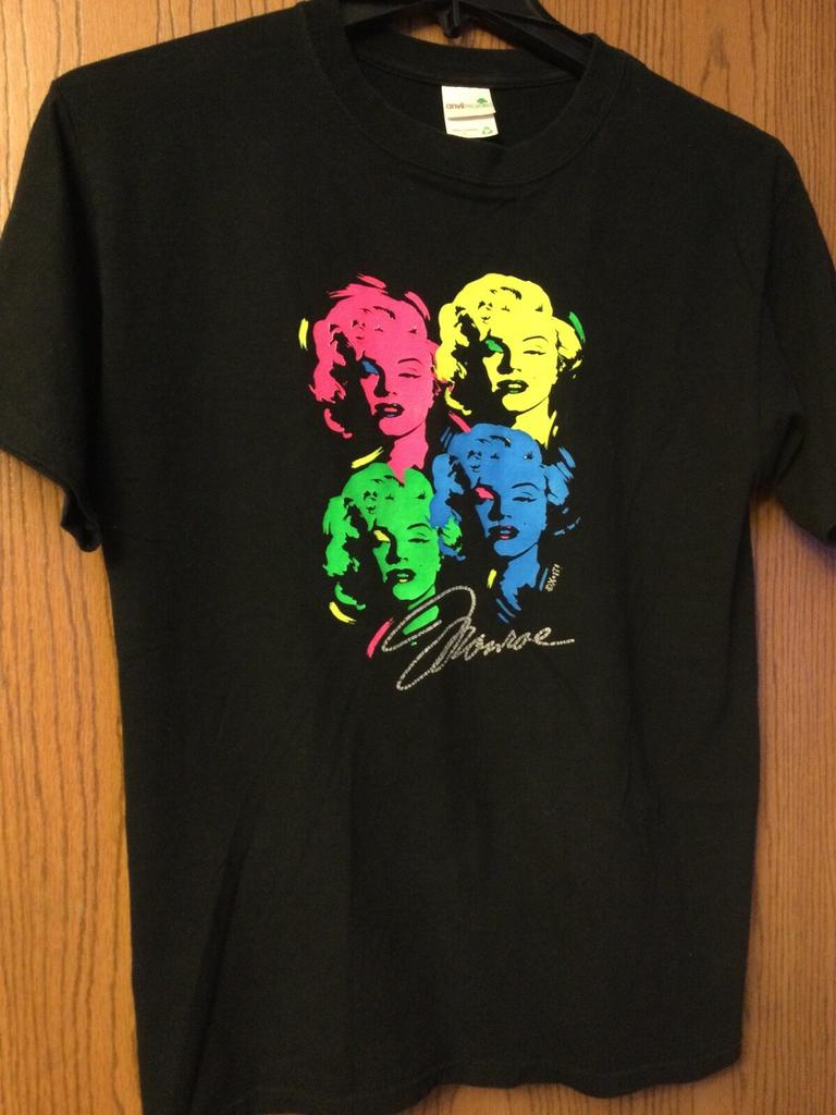 Marilyn Monroe - Black Shirt - L. Warhol Art Style.