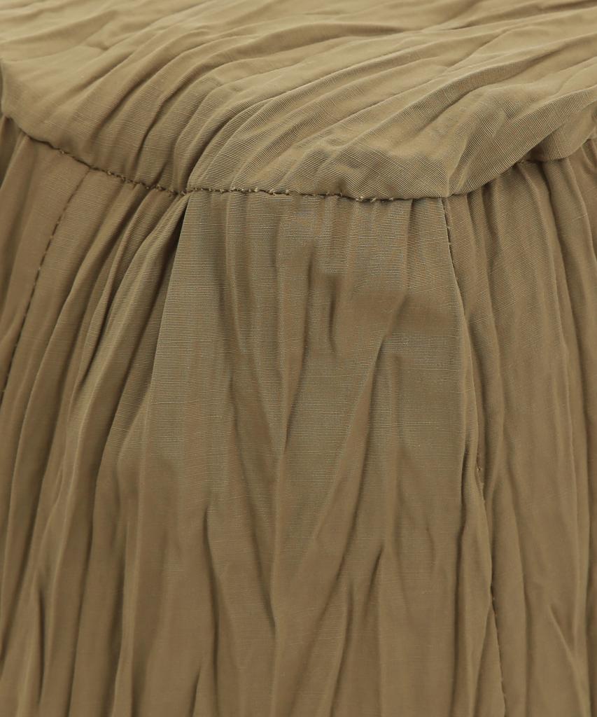 Eondeokeonteulolseutyudio Pleats Summer Bucket Hat Stand Bucket / Pleats Wave / Desert Olive