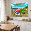 Train Adventure: Titipo's Journey Large Wall Tapestry,Ideal for Office Backdrops, Holiday Gifts, Home Decor (Living Room, Bedroom, Dorm, Parties), and