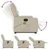 Vidaxl Reclining and Tilting Armchair with Massage, Electric, Cream