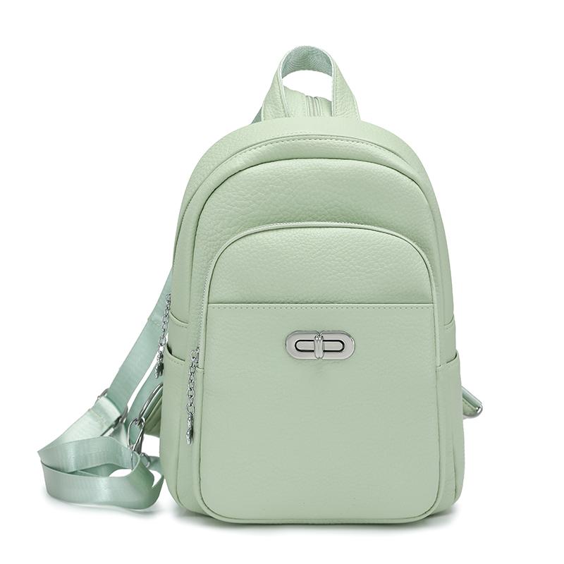 Vintage PU Backpack Women's Multi-Layer Large Capacity Chest Bag Multi-Use Lightweight Crossbody Bag