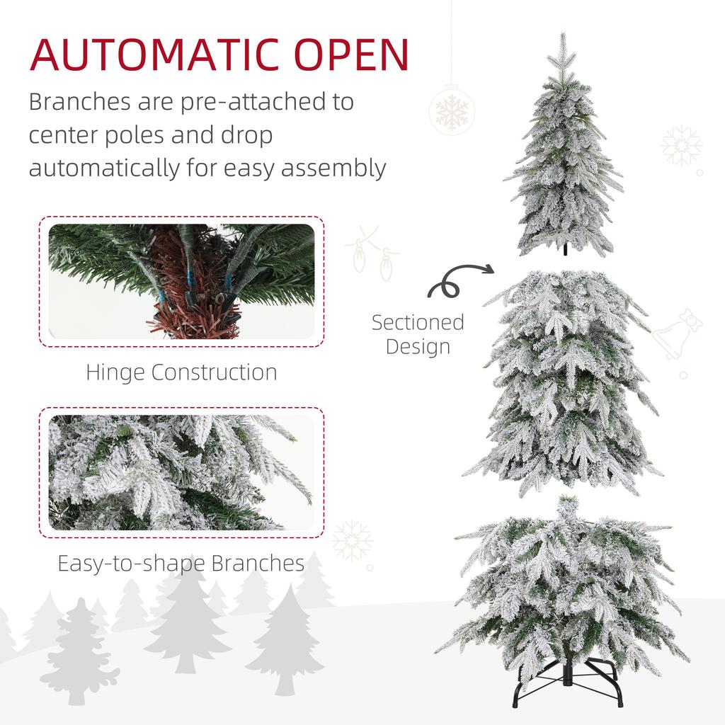 6ft Snow Covered Unlit Artificial Christmas Tree