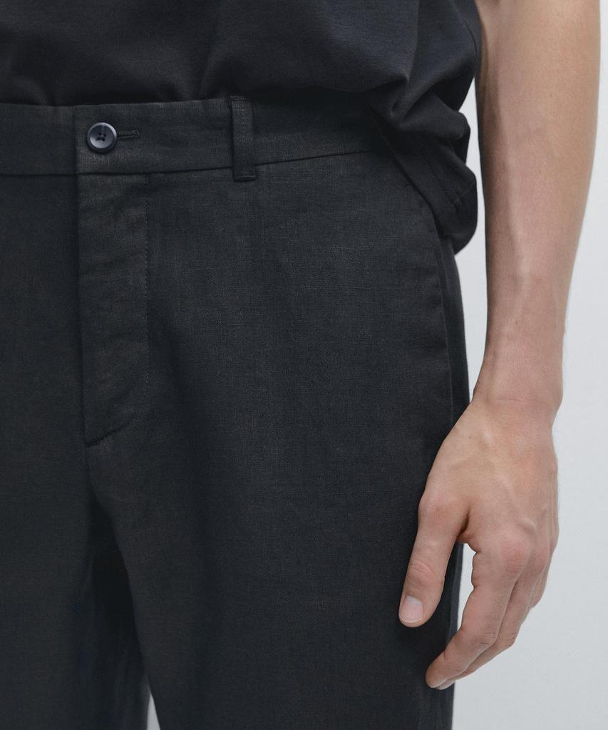 Masimodutti Tapered Fit Linen Pants